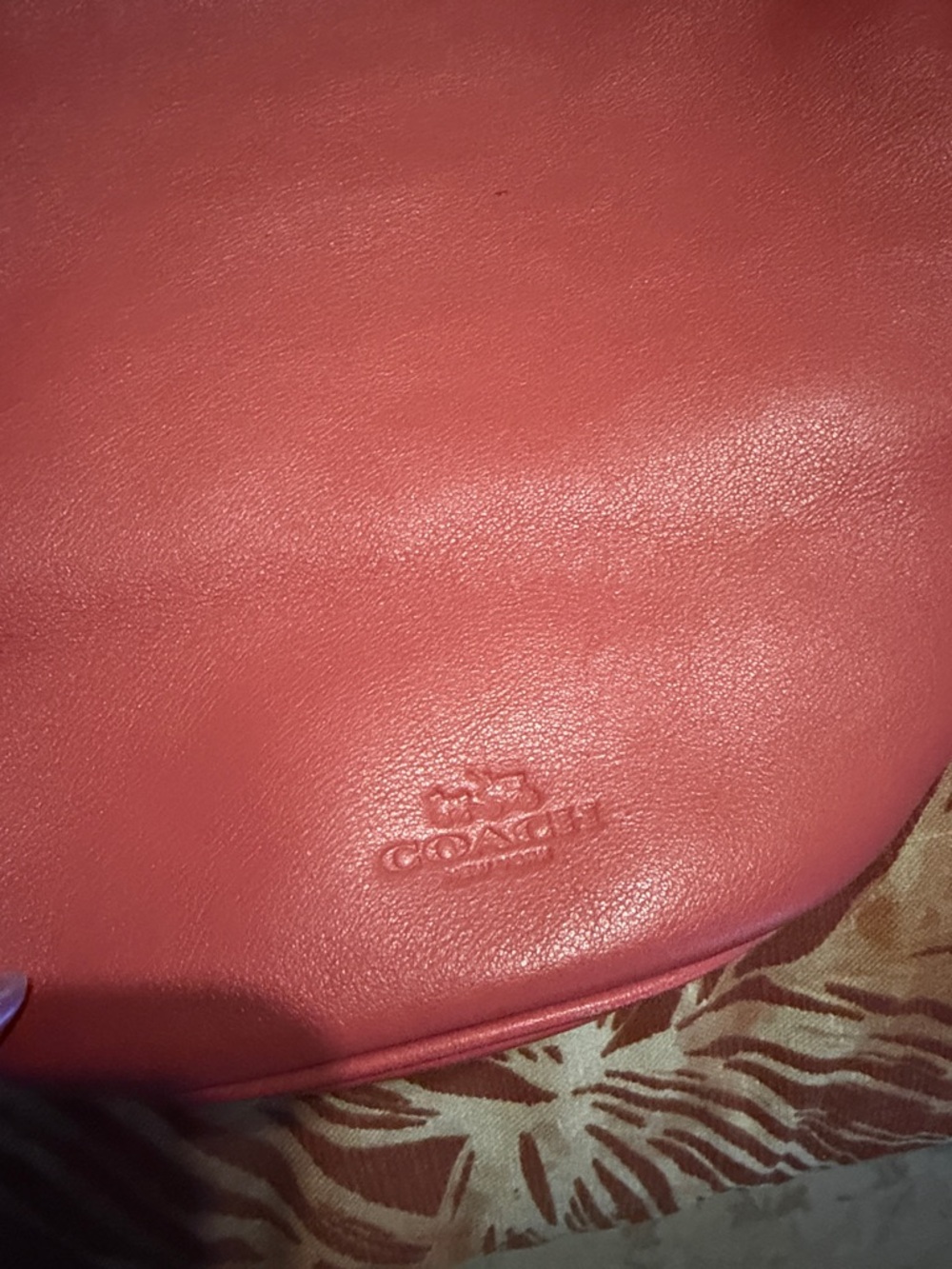 Coach Coral Pink Leather Crossbody Bag - Picture 3 of 10